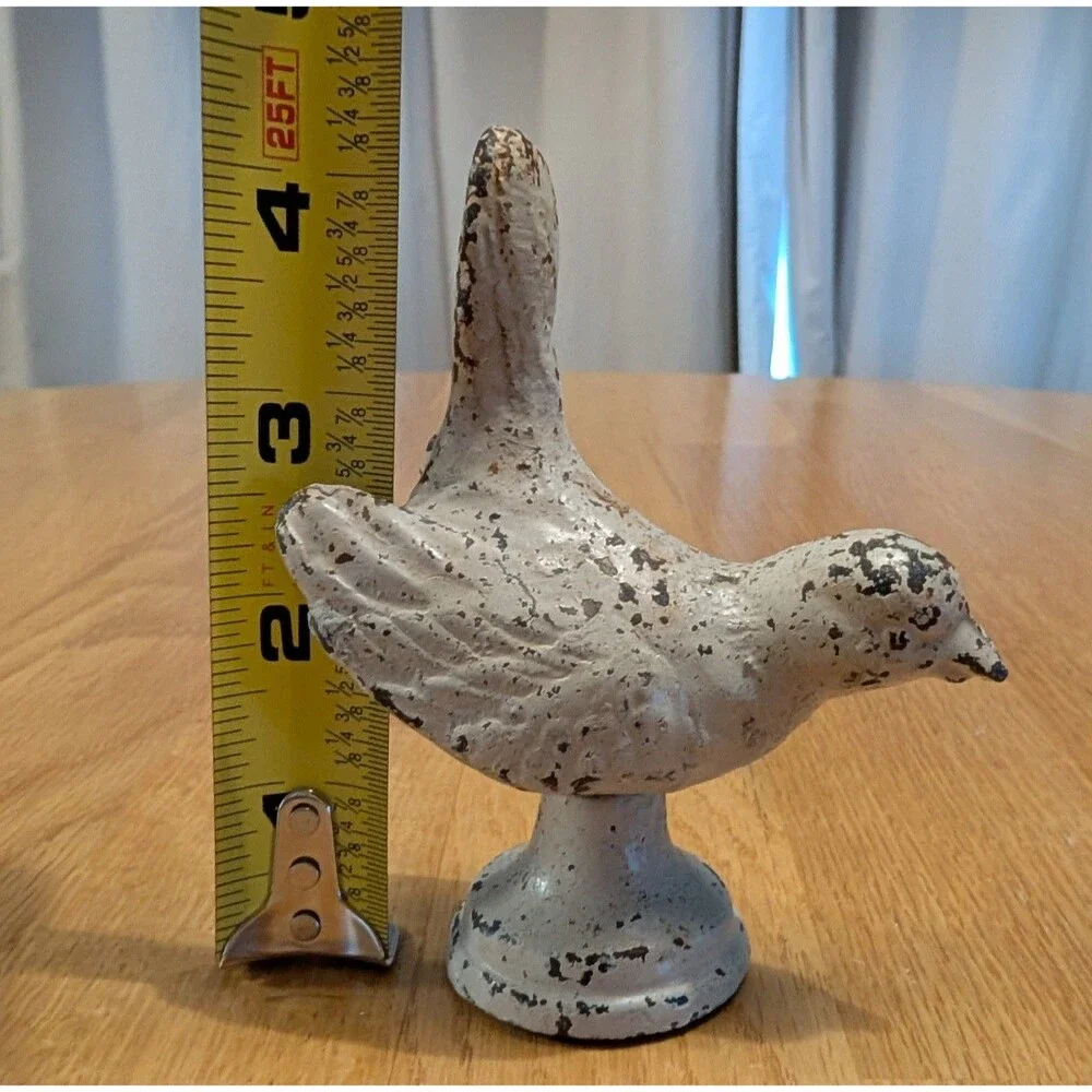 Vintage Cast Iron Ivory Bird 4x3